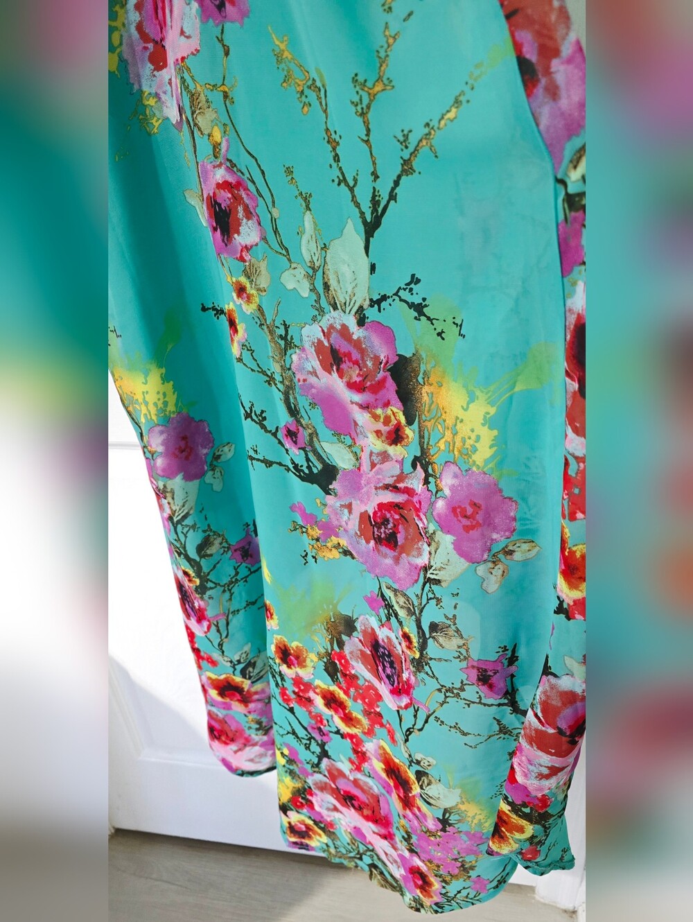 NEW! Suzy Sheer Petite Floral Dress Size XS - Picture 7 of 11